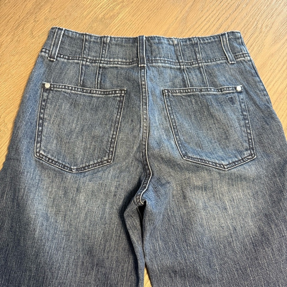 Pilcro Anthropologie Wide Leg Medium Wash Jeans Sz 27 Country Boho Classic - Picture 10 of 12